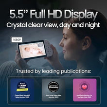 Load image into Gallery viewer, Babysense PRO Full HD 5.5" Split Screen Baby Monitor with 2 Cameras, 6-Color Night Light, White Noise, Sound &amp; Light Machine, 20-Hour Battery, Hack-Proof Non-WiFi Secure Connection, US_791
