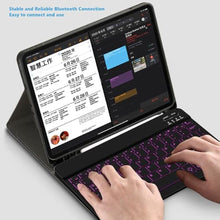 Load image into Gallery viewer, Backlit Bluetooth Keyboard Small Portable Wireless Keyboard Rechargeable Illuminated for Android Samsung Tablet Cell Phone Smartphone iPad A16 11th 10th Generation iPad Pro Air Mini iPhone (Black)_7087
