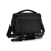 Load image into Gallery viewer, BAGSMART Small Camera Sling Bag for Photographers, Compact Camera Shoulder Bags for DSLR/SLR/Mirrorless Cameras, Waterproof Crossbody Camera Case with Tripod Holder, Black_1
