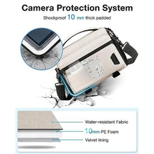 Load image into Gallery viewer, BAGSMART Small Camera Sling Bag for Photographers, Compact Camera Shoulder Bags for DSLR/SLR/Mirrorless Cameras, Waterproof Crossbody Camera Case with Tripod Holder, Ivory White, IvoryWhite_7719
