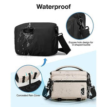 Load image into Gallery viewer, BAGSMART Small Camera Sling Bag for Photographers, Compact Camera Shoulder Bags for DSLR/SLR/Mirrorless Cameras, Waterproof Crossbody Camera Case with Tripod Holder, Ivory White, IvoryWhite_7721
