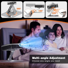 Load image into Gallery viewer, BAISHUN 3-in-1 Projector Stand Desk, Wall and Ceiling Mount with 1/4-Inch Thread, Foldable, Easy Setup, Height Adjustable and 360-degree Rotation Compatible with Most Projectors for Home, Office, Sliver_3829

