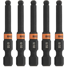 Load image into Gallery viewer, Ball-End Hex 5/32" Impact Driver Bit - Railer Allen Wrench Drill Hex Bits. 1/4 Quick Release S2 Steel 2 inch 5/32" Ball-End Hex Bits. (5 Pack)_1
