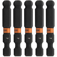 Load image into Gallery viewer, Ball-End Hex 7mm Impact Driver Bit - Railer Allen Wrench Drill Hex Bits. 1/4 Quick Release S2 Steel 2 inch 7mm Ball-End Hex Bits. (5 Pack)_1
