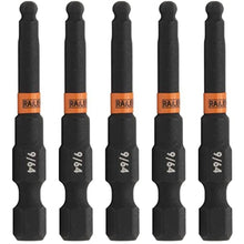 Load image into Gallery viewer, Ball-End Hex 9/64" Impact Driver Bit - Railer Allen Wrench Drill Hex Bits. 1/4 Quick Release S2 Steel 2 inch 9/64" Ball-End Hex Bits. (5 Pack)_1

