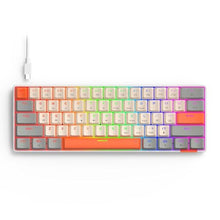 Load image into Gallery viewer, BASEKAMP EVO Compact 61 Mechanical Gaming Keyboard - Rainbow Lighting Effect - Retro Style, GreyOffWhite_1
