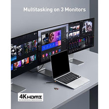 Load image into Gallery viewer, Baseus Laptop Docking Station, 4K Multitasking Docking Station with 2 HDMI+DP, PD, 3 USB-A, RJ45, Audio, TF/SD Card Reader, USB Hub Compatible for MacBook/Dell/HP/Surface/Lenovo, Silver_1340
