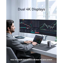 Load image into Gallery viewer, Baseus Spacemate Nomos Air Docking Station 12-in-1 for Dual Monitor Windows, SpaceGray_1745
