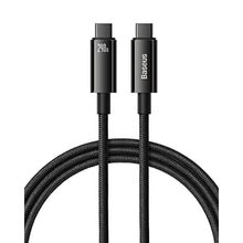 Load image into Gallery viewer, Baseus USB C Cable, 100W PD 5A QC 4.0 Fast Charging USB C to C Cable, Zinc Alloy Nylon Braided USB Type C Charger Cable for iPhone 15/Pro/Plus/Pro Max, MacBook, iPad Pro, Galaxy S24 S23/S22+ (6.6ft)_1
