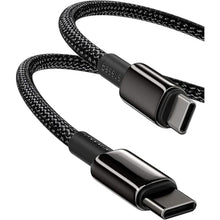 Load image into Gallery viewer, Baseus USB C Cable, 100W PD 5A QC 4.0 Fast Charging USB C to C Cable, Zinc Alloy Nylon Braided USB Type C Charger Cable for iPhone 15/Pro/Plus/Pro Max, MacBook, iPad Pro, Galaxy S24 S23/S22+ (6.6ft), TitaniumGold_1
