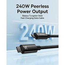 Load image into Gallery viewer, Baseus USB C Cable, 100W PD 5A QC 4.0 Fast Charging USB C to C Cable, Zinc Alloy Nylon Braided USB Type C Charger Cable for iPhone 15/Pro/Plus/Pro Max, MacBook, iPad Pro, Galaxy S24 S23/S22+ (6.6ft)_702
