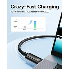 Load image into Gallery viewer, Baseus USB C Cable, 100W PD 5A QC 4.0 Fast Charging USB C to C Cable, Zinc Alloy Nylon Braided USB Type C Charger Cable for iPhone 15/Pro/Plus/Pro Max, MacBook, iPad Pro, Galaxy S24 S23/S22+ (6.6ft)_703
