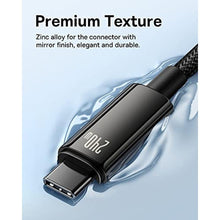 Load image into Gallery viewer, Baseus USB C Cable, 100W PD 5A QC 4.0 Fast Charging USB C to C Cable, Zinc Alloy Nylon Braided USB Type C Charger Cable for iPhone 15/Pro/Plus/Pro Max, MacBook, iPad Pro, Galaxy S24 S23/S22+ (6.6ft)_705

