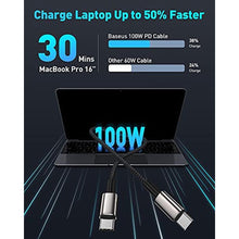 Load image into Gallery viewer, Baseus USB C Cable, 100W PD 5A QC 4.0 Fast Charging USB C to USB C Cable, Zinc Alloy Nylon Braided USB Type C Charger Cable for iPhone 16 15 Pro/Plus/Pro Max, MacBook, iPad Pro/Mini, Galaxy S24 S23+, TitaniumGold_949
