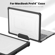 Load image into Gallery viewer, Batianda Heavy Duty Case for New MacBook Pro 14 inch 2026 2025 M5 M4 M3 M2 M1 Pro Max Chip - Starry Dot-Matrix Cover with PU Leather Spine &amp; Foldable Stand - Full Protection Anti-Collision, Black_1675
