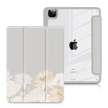 Load image into Gallery viewer, Batianda Hybrid Case for iPad Air 13 inch 2024 iPad Pro 12.9-inch 2022 M2 2021 5th / iPad Pro 12.9" 4th/3rd Gen [Built-in Pencil Holder] Shockproof Cover with Clear Back Shell TPU Bumper,Golden Lotus, Goldenlotus_1

