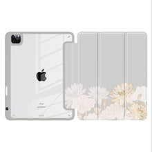 Load image into Gallery viewer, Batianda Hybrid Case for iPad Air 13 inch 2024 iPad Pro 12.9-inch 2022 M2 2021 5th / iPad Pro 12.9" 4th/3rd Gen [Built-in Pencil Holder] Shockproof Cover with Clear Back Shell TPU Bumper,Golden Lotus, Goldenlotus_1278
