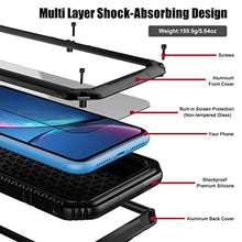 Load image into Gallery viewer, Beasyjoy for iPhone XR Metal Case, Waterproof Heavy Duty Case with Built-in Screen Protector, Full Body Protective Shockproof Tough Rugged Military Grade Defender Outdoor Case(Black)_8037
