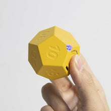 Load image into Gallery viewer, BEBESIRI Mini 12 Sided Cube Timer, 11 Preset Times Pomodoro Timer for Enhanced Productivity. Ideal for ADHD Management, Workout, Study &amp; Kitchen Cooking. Easy to Use (Yellow)_6056

