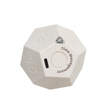 Load image into Gallery viewer, BEBESIRI Mini 12 Sided Cube Timer, 11 Preset Times Pomodoro Timer for Enhanced Productivity. Ideal for ADHD Management, Workout, Study &amp; Kitchen Cooking. Easy to UseWhite_1
