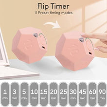 Load image into Gallery viewer, BEBESIRI Mini 12 Sided Cube Timer, 11 Preset Times Pomodoro Timer for Enhanced Productivity. Ideal for ADHD Management, Workout, Study &amp; Kitchen Cooking. Easy to Use (Pink)_6020
