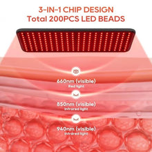 Load image into Gallery viewer, BEICHEN Red Light Therapy for Body and Face, 660nm 850nm 940nm Infrared Redlight-Therapy Lamp Device with Large Panel and Stable Stand at Home, Idea Gift for Women Wife Mom Sister Girlfriend (L), Black_3819
