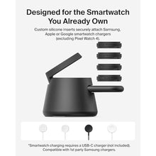 Load image into Gallery viewer, Belkin 3-in-1 Wireless Charging Station for Samsung Galaxy S26, Android - Qi2.2 25W Magnetic Charger for Pixel 10, iPhone 17, USB C Port for Galaxy, Pixel, &amp; Apple Watch (Watch Charger Not Included)_2516
