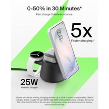 Load image into Gallery viewer, Belkin 3-in-1 Wireless Charging Station for Samsung Galaxy S26, Android - Qi2.2 25W Magnetic Charger for Pixel 10, iPhone 17, USB C Port for Galaxy, Pixel, &amp; Apple Watch (Watch Charger Not Included)_2518
