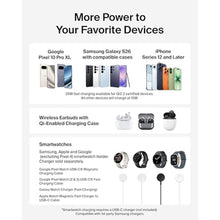 Load image into Gallery viewer, Belkin 3-in-1 Wireless Charging Station for Samsung Galaxy S26, Android - Qi2.2 25W Magnetic Charger for Pixel 10, iPhone 17, USB C Port for Galaxy, Pixel, &amp; Apple Watch (Watch Charger Not Included)_2519
