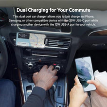 Load image into Gallery viewer, Belkin 37-Watt Dual USB Car Charger - Power Delivery 25W USB-C Port &amp; 12W USB-A Port for PPS Charging Apple iPhone, Samsung Galaxy, AirPods, &amp; More, Black_953
