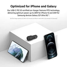 Load image into Gallery viewer, Belkin 37W Dual Port Fast Car Charger with 3.3ft USB-C Cable Included, USB-C 25W PPS Port and USB-A 12W Port for Galaxy S23, S23+, Ultra, Note20, iPhone 14, 13, 12, 11, Pro, Max, Mini and More, Black_1029
