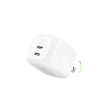 Load image into Gallery viewer, Belkin 50W Dual GaN USB C Charger Block, Fast Charging for Travel, White_1
