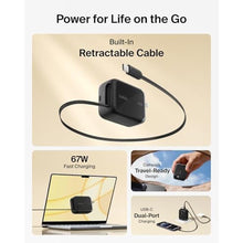 Load image into Gallery viewer, Belkin 67W GaN USB C Retractable Charger Block Fast Charging for Travel, Black_2282
