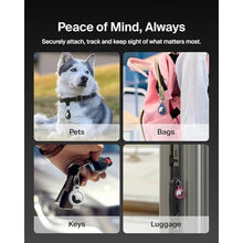 Load image into Gallery viewer, Belkin AirTag Secure Holder Case - Durable Scratch Resistant with Key Ring - Protective AirTag Accessory For Keys, Pets, Luggage - 2-Pack Black &amp; White, BlackWhite_963
