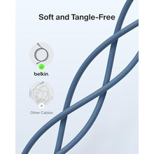 Load image into Gallery viewer, Belkin Eco USB C to USB C 60W Braided Cable 6.6ft iPhone Charger Cord, Blue_1807
