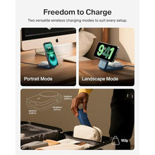 Load image into Gallery viewer, Belkin MagSafe Charger, Compatible 2-in-1 Charging Station, Qi2.2 25W Magnetic Wireless Charger iPhone, Foldable Stand, with 5W USB-C Port, for iPhone 17/16/15, Pixel 10, AirPods, 45W Adapter Included, Blue_285
