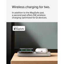 Load image into Gallery viewer, Belkin MagSafe-Compatible 15W 2 in 1 Wireless Charger, Dual Pad, Sand_1210
