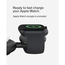 Load image into Gallery viewer, Belkin Qi2 15W Magnetic Wireless Charging Pad, 3 in 1 Fast Charger, Black_1332
