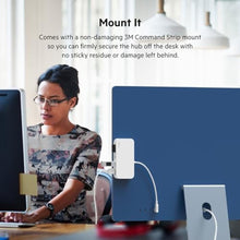Load image into Gallery viewer, Belkin USB-C 6-in-1 Multiport Hub with Mount, USB-C Docking Station with MicroSD Card Reader, Powered USB Hub, Compatible with MacBook, Chromebook, iMac, PC, and Other USB-C Devices - White_88

