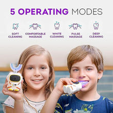 Load image into Gallery viewer, Bendi Kids Toothbrush, U-Shaped Electric Sensory Design, Ages 2-7, White_266
