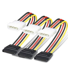 Load image into Gallery viewer, BENFEI SATA to Molex, 3 Pack 4 Pin Molex to SATA Power Cable - 10 Inches_1
