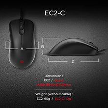 Load image into Gallery viewer, BenQ Zowie EC2-C Ergonomic Gaming Mouse | Professional Esports Performance | Lighter Weight | Driverless | Paracord Cable | 24-Step Scroll Wheel | Matte Black | Medium Size_920
