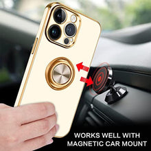 Load image into Gallery viewer, BENTOBEN for iPhone 14 Pro Max Case, Slim Lightweight 360 Ring Holder Kickstand Support Car Mount Shockproof Women Men Non-Slip Protective Case for iPhone 14 Pro Max 6.7", White, CWhite_8169
