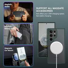 Load image into Gallery viewer, BENTOBEN for Magnetic Samsung Galaxy S24 Ultra Case, Invisible Stand Samsung S24 Ultra Case with Magsafe Kickstand Ring Holder Slim Fit Shockproof Bumper Women Men Soft Phone Cover, Green_1620
