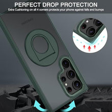 Load image into Gallery viewer, BENTOBEN for Magnetic Samsung Galaxy S24 Ultra Case, Invisible Stand Samsung S24 Ultra Case with Magsafe Kickstand Ring Holder Slim Fit Shockproof Bumper Women Men Soft Phone Cover, Green_1621
