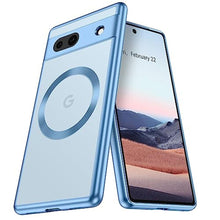 Load image into Gallery viewer, BENTOBEN Magnetic for Google Pixel 7a Case Compatible with MagSafe, Plated Slim Thin Shockproof Soft TPU Electroplated Bumper Wireless Charging Protective Phone Cover for Google Pixel 7a 6.1", Blue_1
