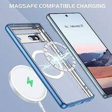 Load image into Gallery viewer, BENTOBEN Magnetic for Google Pixel 7a Case Compatible with MagSafe, Plated Slim Thin Shockproof Soft TPU Electroplated Bumper Wireless Charging Protective Phone Cover for Google Pixel 7a 6.1", Blue_1570

