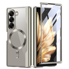 Load image into Gallery viewer, BERFY for Galaxy Z Fold 7 Case, Compatible with Magsafe, Built-in Screen Protector &amp; Hinge Protection, Clear Plating Design Full-Body Slim Shockproof Protective Phone Case for Samsung Z Fold 7, Grey_1
