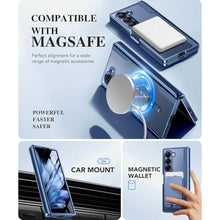 Load image into Gallery viewer, BERFY for Galaxy Z Fold 7 Case, Compatible with Magsafe, Built-in Screen Protector &amp; Hinge Protection, Clear Plating Design Full-Body Slim Shockproof Protective Phone Case for Samsung Z Fold 7, Blue_2091
