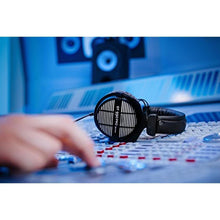 Load image into Gallery viewer, beyerdynamic DT 990 PRO, 250 Ohm, Open Back, Over Ear, Wired Headphones, 3m Coiled Cable, Black with Grey Velour Ear Pads, Gray_8567
